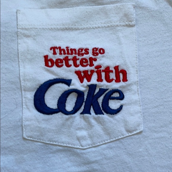 Zara White t-shirt with coke design print❤️💙🤍 - Picture 3 of 4